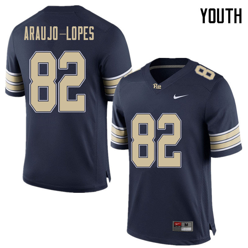 Youth #82 Rafael Araujo-Lopes Pittsburgh Panthers College Football Jerseys Sale-Home Blue